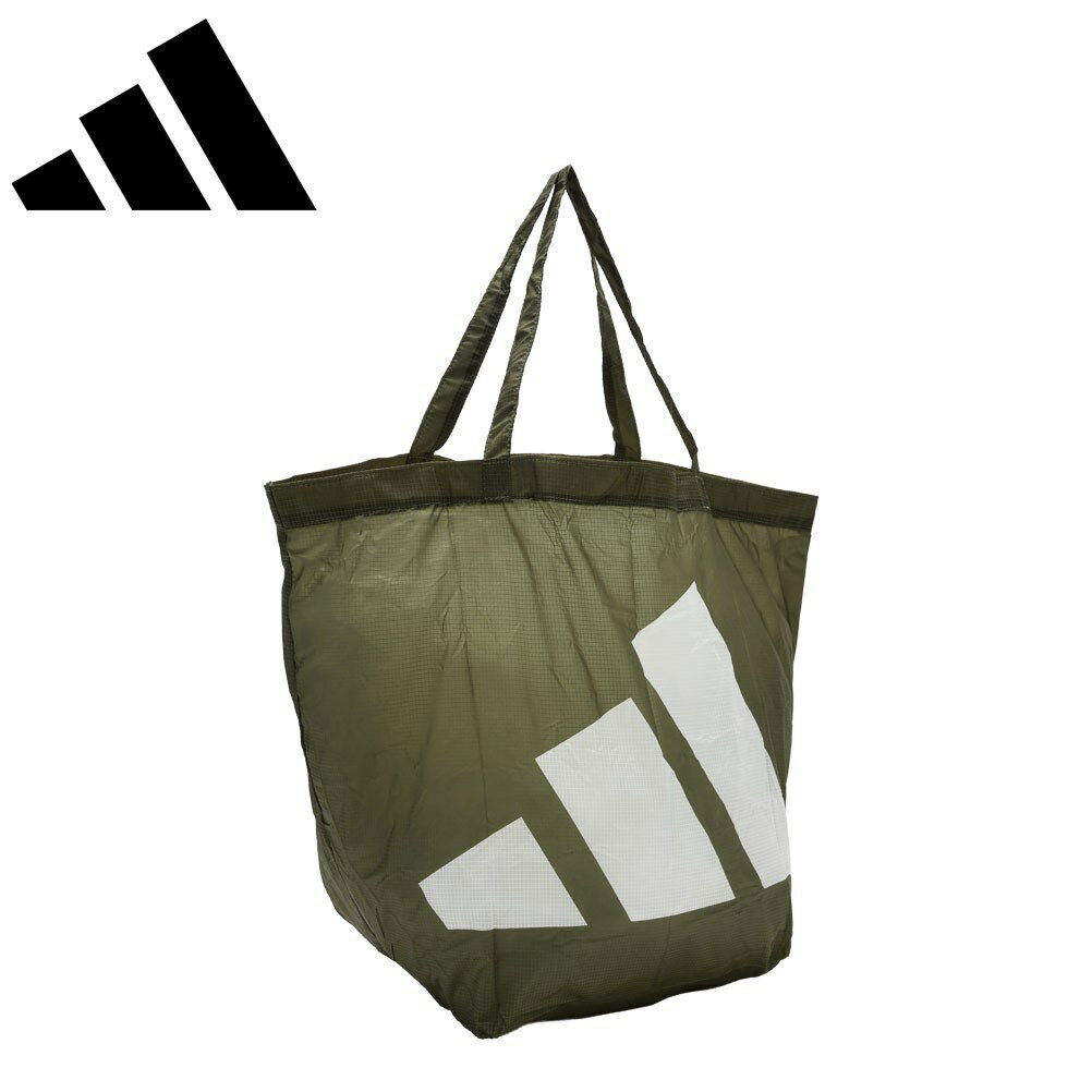 アディダス adidas JZ1716 メンズ レディース バッグ エコバック 折り畳み おりたたみ パッカブル トートバッグ サブバッグ コンパクト 旅行 通勤 軽量 耐久性 ポリエステル 人気 ブランド オリーブ SP