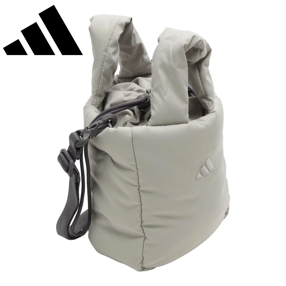 アディダス adidas JZ4423 メンズ レディース バッグ バッグ ショルダー ふっくら キルティング ナイロン MH PF スモールバッグ コンパクト スタイリッシュ 人気 ブランド グレー SP
