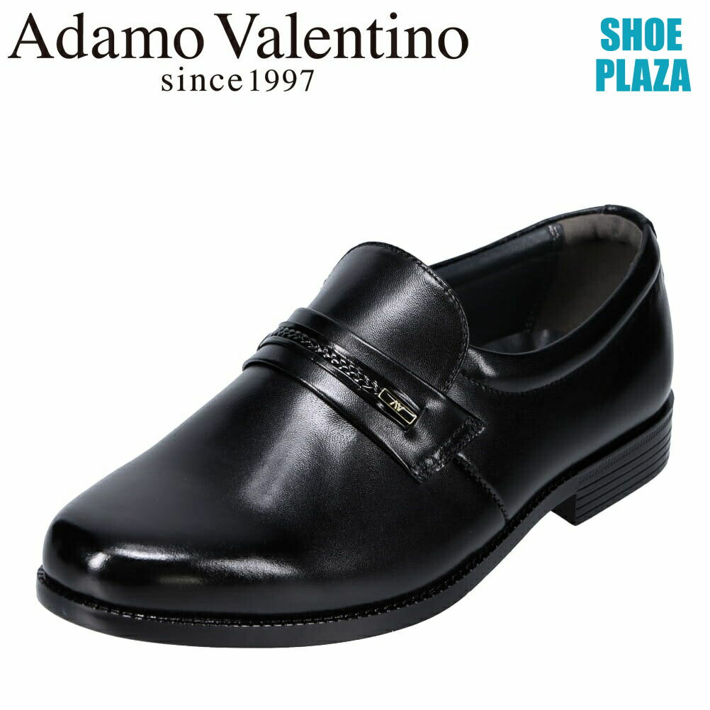 アダモヴァレンチノ Adamo Valentino AV101 メンズ靴 靴 シューズ 3E相当 ビジネスシューズ 本革 ヤギ革 アーチクッション インソール 小さいサイズ対応 ブラック SP