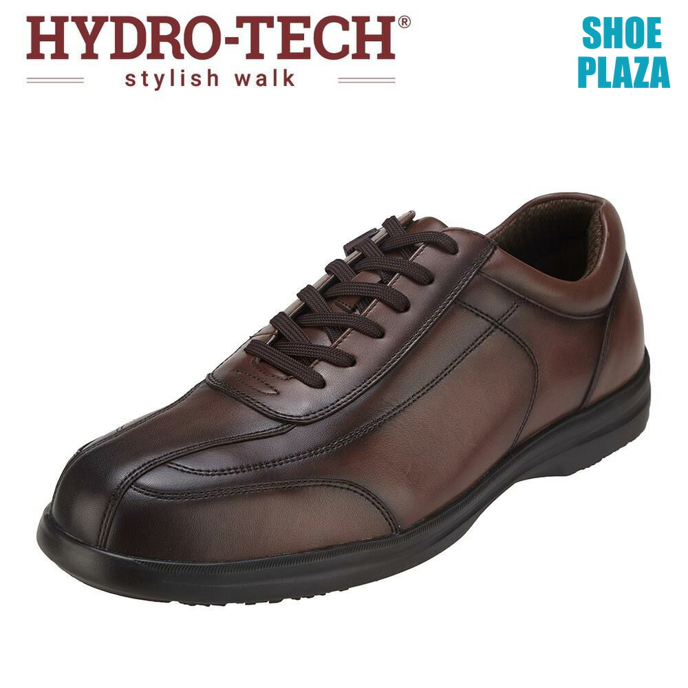 ハイドロテック スタイリッシュウォーク HYDRO TECH HD1345 メンズ靴 3E相当 スポーツシューズ ウォーキングシューズ 防水 軽量 本革 カップインソール 大きいサイズ対応 ダークブラウン SP