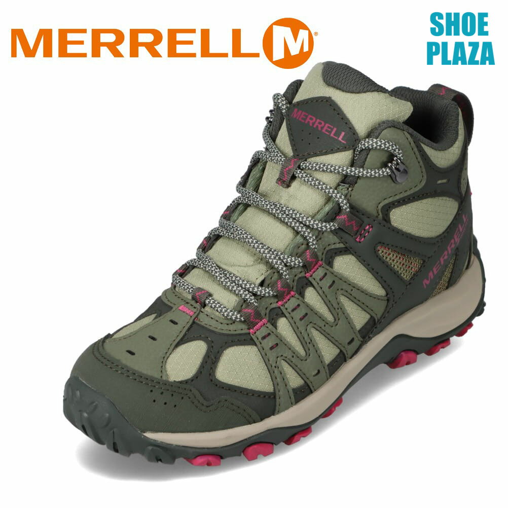 メレル MERRELL J135456 レディース靴 靴 シューズ 2E相当 アウトドアシューズ スポーツ 透湿 防水 ゴアテックス キャンプ トレッキング ミッドカットスニーカー ハイカットスニーカー 人気 ブランド オリーブ SP