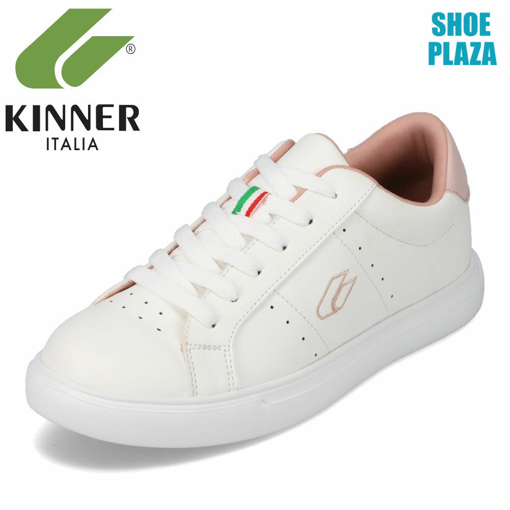 キナー KINNER KNR-26601 レディース靴 靴 シューズ 2E相当 ローカットスニーカー コートスニーカー シンプル 定番 人気 ピンク SP
