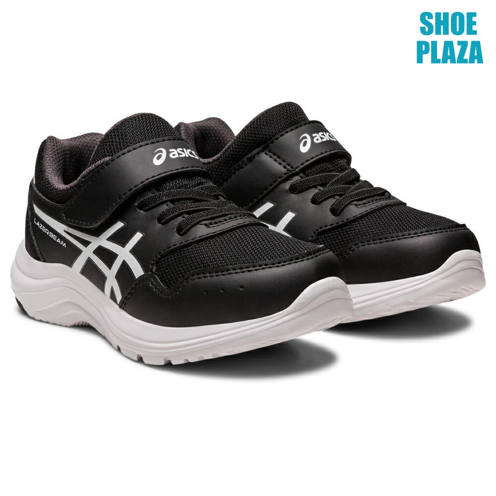 アシックス asics 1154A149 2E相当 キッズスニーカー キッズシューズ 子供 男の子 消臭 洗濯可 メッシュ 通気性 軽量 反射 夜間歩行 人気 ブランド 運動靴 通学 ブラック×ホワイト SP