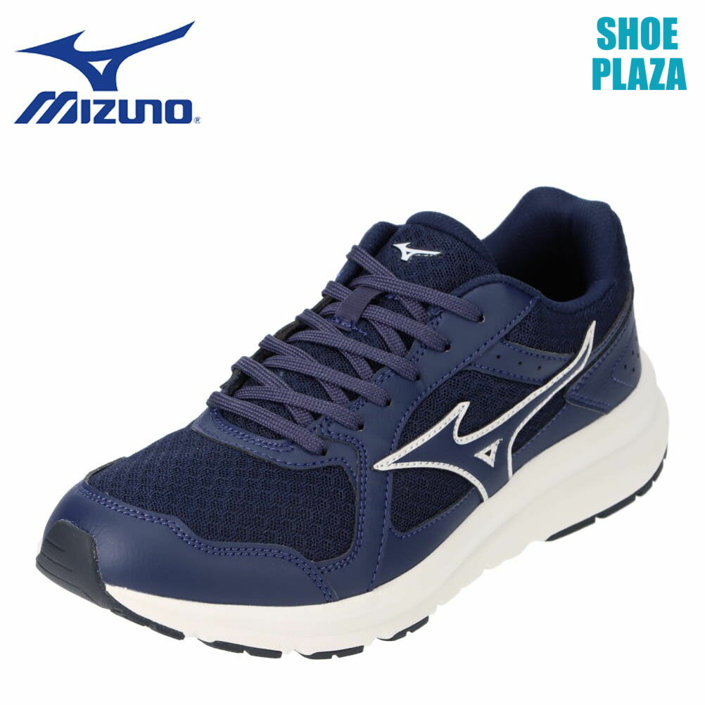 ミズノ 【全品P10倍！9日&10日20:00～4H限定】ミズノ MIZUNO B1GE220114 メンズ靴 靴 シューズ 4E相当 スポーツシューズ ウォーキングシューズ 幅広 ワイド 4E WAVE FREERIDE SW ファスナー付き 履きやすい ネイビー