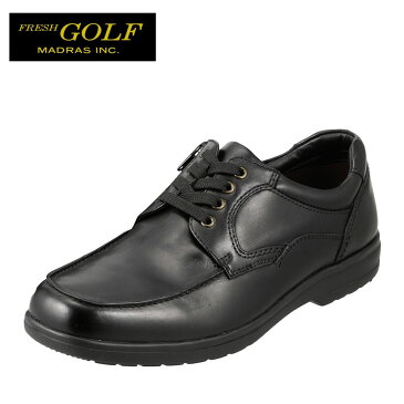 フレッシュゴルフ Fresh Golf コンフォートシューズ FG735 メンズ靴 靴 シューズ 4E相当 カジュアルシューズ 本革 軽量 幅広 ローカット レースアップ 小さいサイズ対応 24.5cm ブラック TSRC
