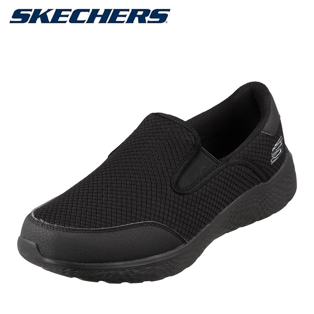 スケッチャーズ SKECHERS 59401 メンズ靴 スポーツシューズ ランニング ウォーキング メモリーフォーム 低反発 大きいサイズ対応 ブラック TSRC