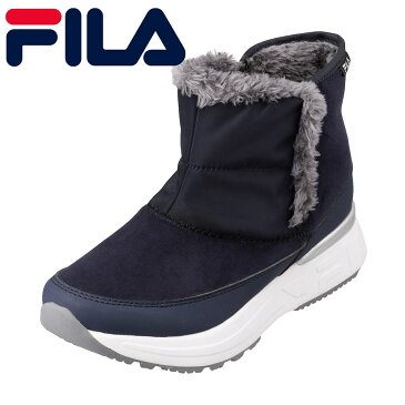 フィラ FILA FC-6214W レディース靴 2E相当 ブーツ ショートブーツ 厚底 ソール ファー ボア 保温ライニング ネイビー TSRC