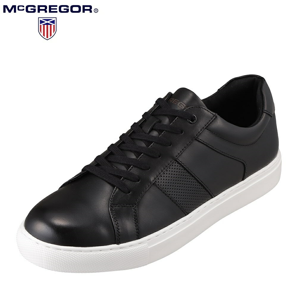 マックレガー McGREGOR MC8020 メンズ靴 靴 シューズ 3E相当 カジュアルシューズ 本革 レザー 軽量 軽い 小さいサイズ対応 ブラック TSRC