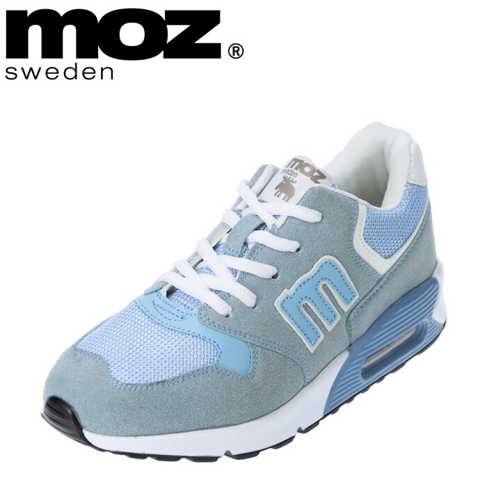 モズ スウェーデン MOZ sweden MOZ-4700 レディース靴 靴 シューズ 2E相当 スニーカー エアークッション 厚底 厚めソール トレンド 流行 サックス TSRC