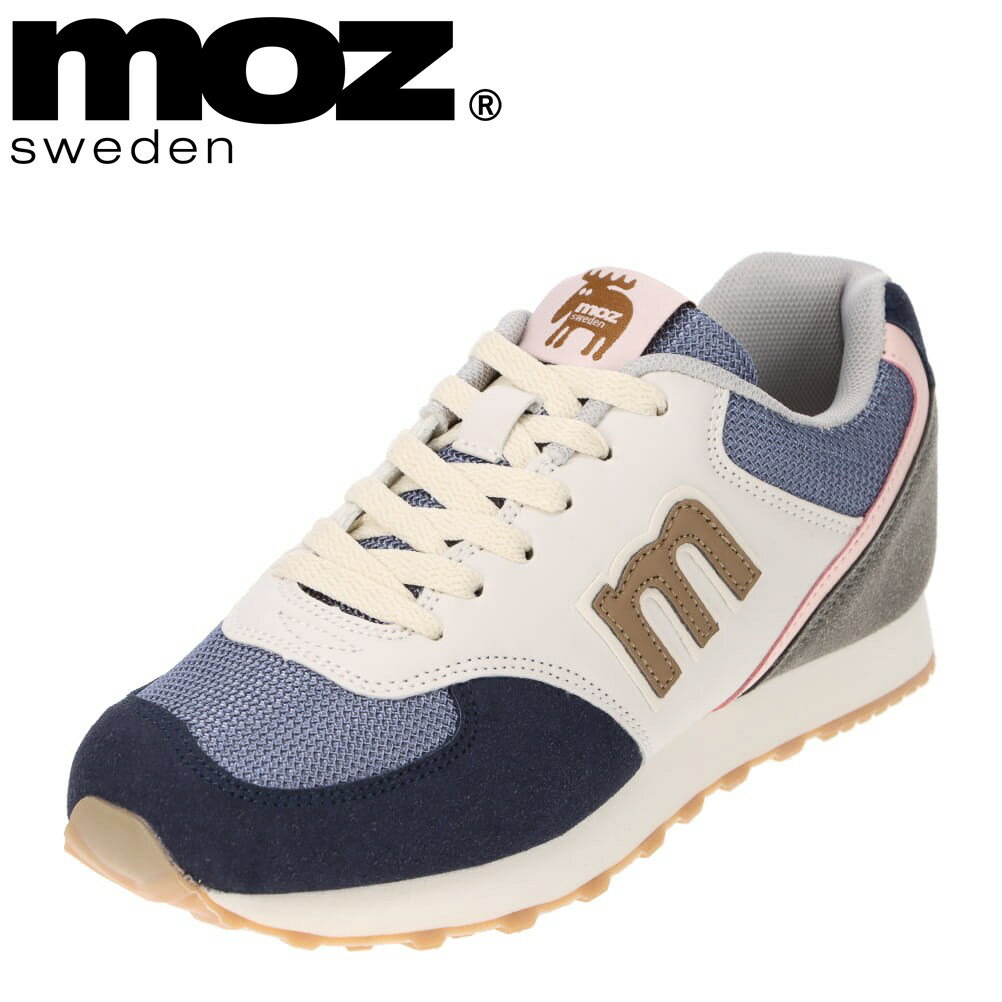モズ スウェーデン MOZ sweden MOZ-100 レディース靴 靴 シューズ 2E相当 スニーカー 可愛い かわいい レトロ クラシカル トレンド 人気 ネイビー TSRC