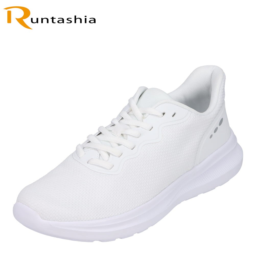 ランタシア RUNTASHIA RT-7128 メンズ靴 靴 シューズ 2E相当 スニーカー クッション性 高反発 シンプル デザイン 普段履き デイリー履き ホワイト TSRC 新生活