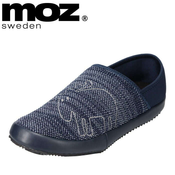 モズ スウェーデン MOZ sweden 2825 メンズ靴 靴 シューズ 2E相当 スリッポン スニーカー 軽量 カジュアルシューズ かかとが踏める ネイビー TSRC