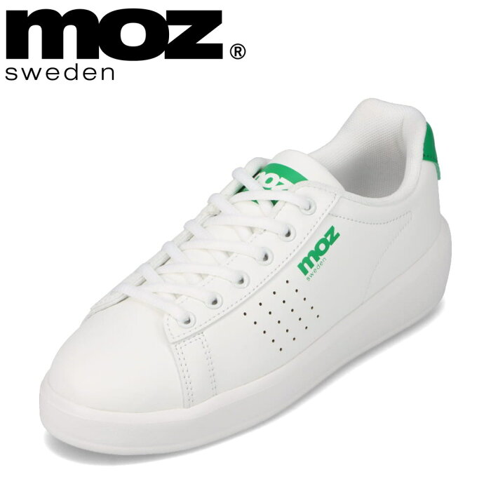 モズ スウェーデン MOZ sweden MOZ-120 レディース靴 靴 シューズ 2E相当 ローカットスニーカー カジュアルスニーカー コートタイプ ベーシック シンプル 人気 グリーン TSRC