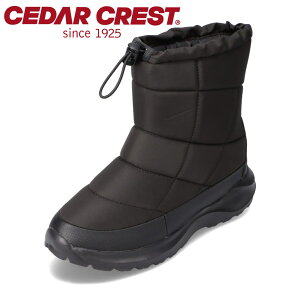 セダークレスト CEDAR CREST CC-9444 メンズ靴 靴 シューズ 2E相当 ダウンブーツ スノーブーツ 防水 ショートブーツ 軽量 防寒 雪 雨 冬靴 スキー スノボ アウトドア キャンプ ブラック TSRC