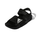 アディダス adidas GW0344 キッズ靴 子供靴 靴 シューズ キッズサンダル スポーツサンダル スポサン ADILETTE SANDAL K 子供 男の子 女の子 軽量 フィット感 人気 ブランド スリッパ ブラック×ホワイト TSRC