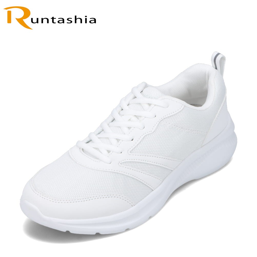 ランタシア RUNTASHIA RT-7133 メンズ靴 靴 シューズ 3E相当 ランニングシューズ スポーツシューズ 軽量 軽い ローカットスニーカー 運動 ウォーキング ジョギング 屈曲性 ホワイト TSRC