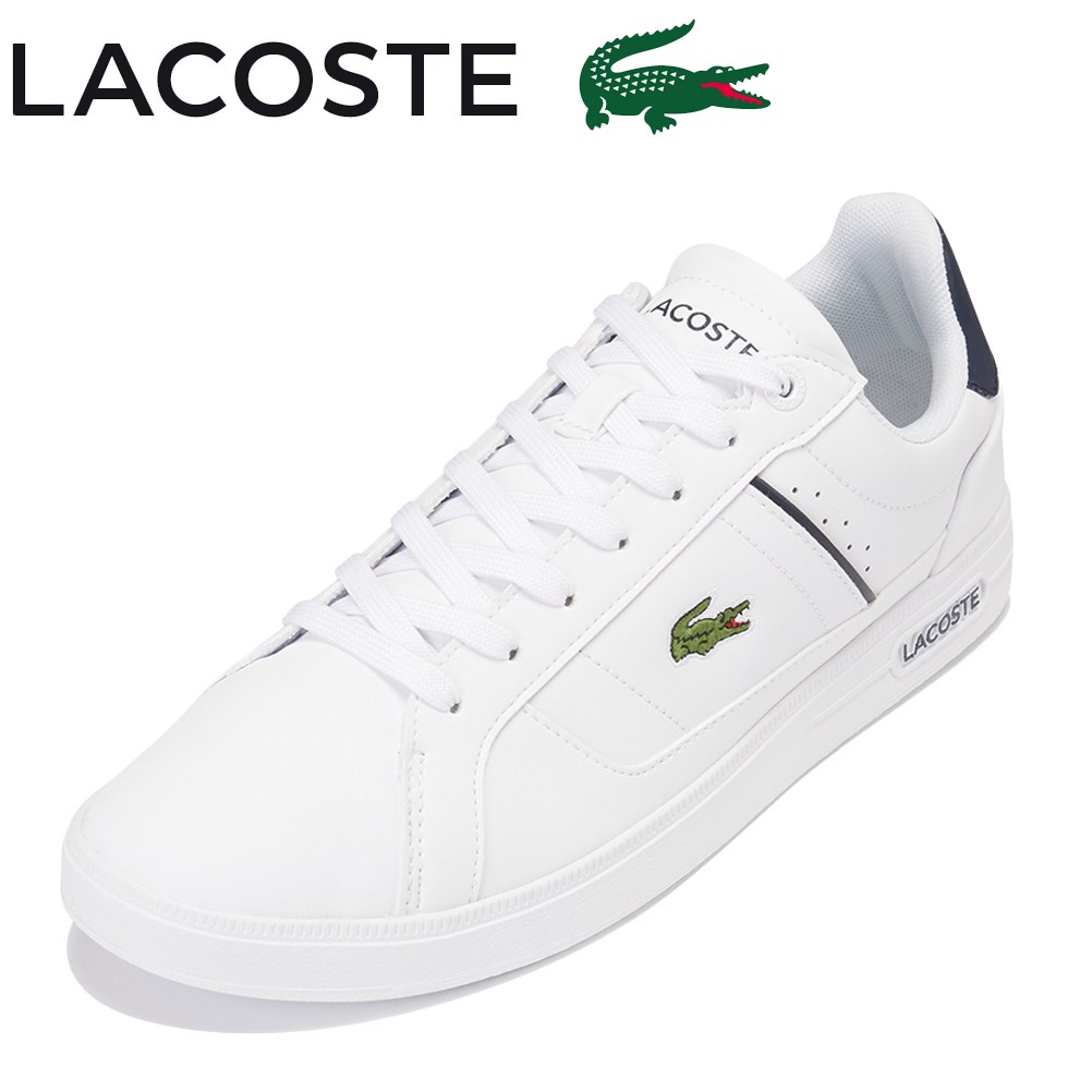 ラコステ スニーカー メンズ ラコステ LACOSTE 45SMA0116 メンズ靴 靴 シューズ 2E相当 スニーカー ローカットスニーカー スポーツ レザー コートタイプ 人気 ブランド ホワイト×ネイビー TSRC