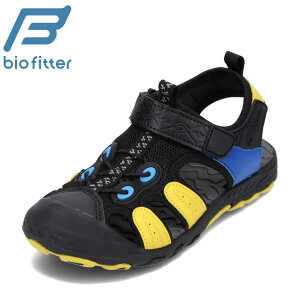 バイオフィッター Bio Fitter BF-9152 キッズ靴 子供靴 靴 シューズ 2E相当 キッズサンダル 子供サンダル スポーツサンダル つま先あり トゥガード つま先保護 アウトドア レジャー キャンプ 川遊び ブラック TSRC