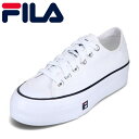 フィラ FILA 5CM01699125 レディース靴 靴 シューズ 2E相当 スニーカー キャンバススニーカー 厚底スニーカー ローカットスニーカー コートタイプ シンプル 人気 ブランド ホワイト TSRC