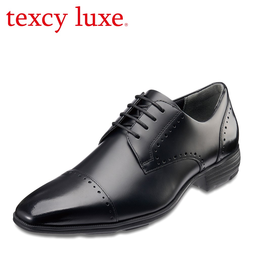 テクシーリュクス texcy luxe TU7033 メンズ靴 靴 シューズ 2E相当 本革 ビジネスシューズ 抗菌 消臭 メダリオン 安定性 グリップ性 屈曲性 耐久性 フィット感 革靴 通勤 仕事 ビジネス モード 結婚式 二次会 パーティ ブラック TSRC