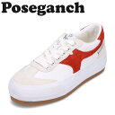 【全品P15倍!15日00:00~24H限定】ポーズガンツ POSEGANCH PG-012 レディース靴 靴 シューズ 3E相当 スニーカー PG MAJOR ローカットスニーカー おしゃれ 韓国 人気 ブランド グレー×レッド TSRC