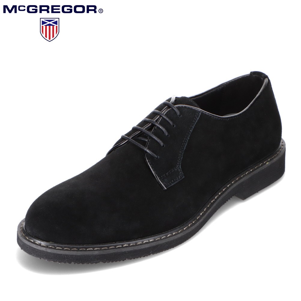 マックレガー McGREGOR MC8035 メンズ靴 靴 シューズ 3E相当 カジュアルシューズ 革靴 起毛 低反発 上品 シンプル ブラック TSRC
