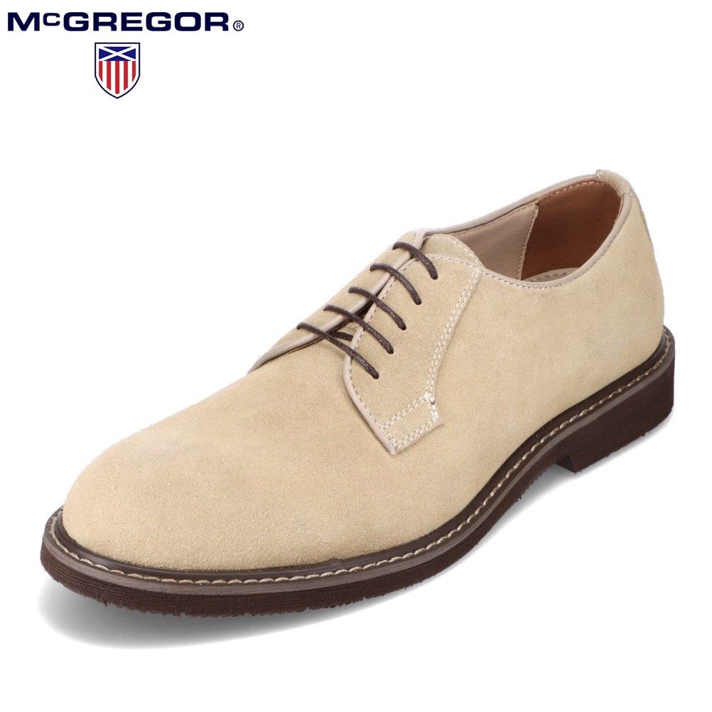 マックレガー McGREGOR MC8035 メンズ靴 靴 シューズ 3E相当 カジュアルシューズ 革靴 起毛 低反発 上品 シンプル ベージュ TSRC