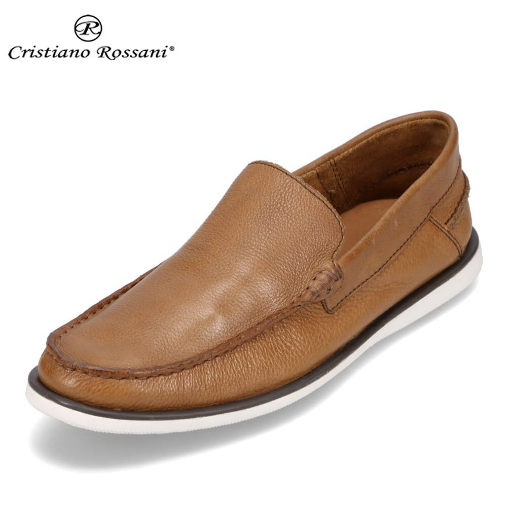 クリスチアーノ・ロザーニ Cristiano Rossani CR-1206 メンズ靴 靴 シューズ 3E相当 カジュアルシューズ スリッポン レザーシューズ 革靴 牛革 シンプル 定番 ブラウン TSRC 1