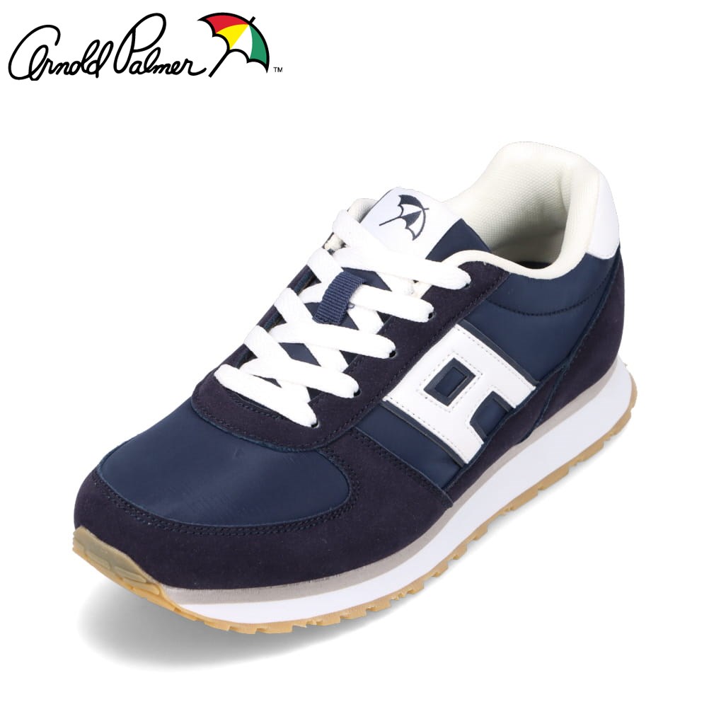 【50％OFFクーポン】アーノルドパーマー Arnold Palmer AL0761 レディース靴 靴 シューズ 3E相当 スニーカー ランニングシューズ レトロ ロゴ 人気 ブランド ネイビー TSRCのサムネイル
