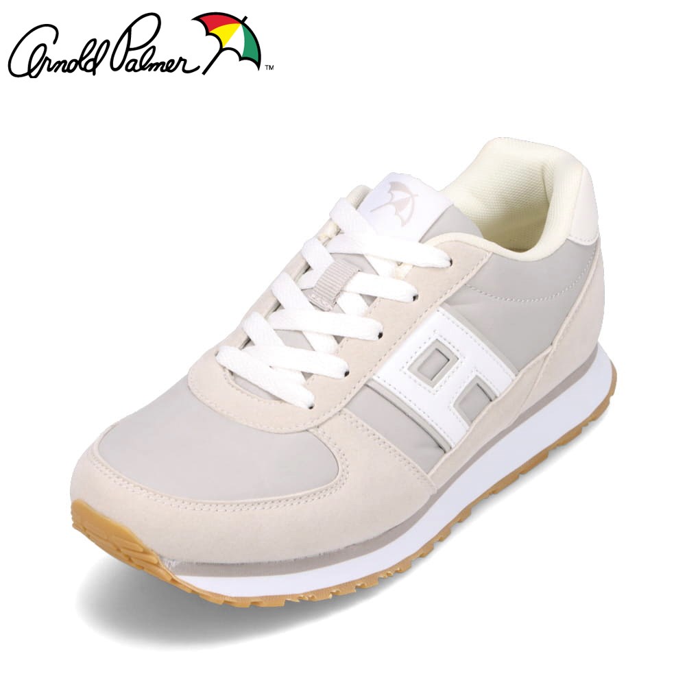 【50％OFFクーポン】アーノルドパーマー Arnold Palmer AL0761 レディース靴 靴 シューズ 3E相当 スニーカー ランニングシューズ レトロ ロゴ 人気 ブランド グレー TSRCのサムネイル