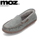 モズ スウェーデン MOZ sweden MOZ-356 レディース靴 靴 シューズ 2E相当 モカシン 防寒 ボア あったか シンプル 人気 ブランド ブルー TSRC