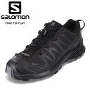 【全品P10倍！24日&25日20:00～4H限定】サロモン Salomon L47270100 メンズ靴 靴 シューズ 2E相当 スニーカー アウトドアシューズ トレイルシューズ 防水 安定感 シンプル 人気 ブランド ブラック TSRC