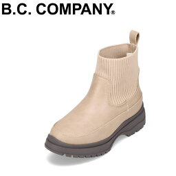 【全品P10倍！9日&10日20:00～4H限定】ビーシーカンパニー B.C.COMPANY BC-30103 レディース靴 靴 シューズ 3E相当 ブーツ ニット 防寒 防水 雨 晴雨兼用 防滑 アイボリー