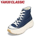 アキクラシック AKIII CLASSIC AKC0038 レディース靴 靴 シューズ 3E相当 スニーカー ハイカット リカバリースニーカー ボリュームソール 厚底 キャンバス 韓国 人気 ブランド ネイビー TSRC
