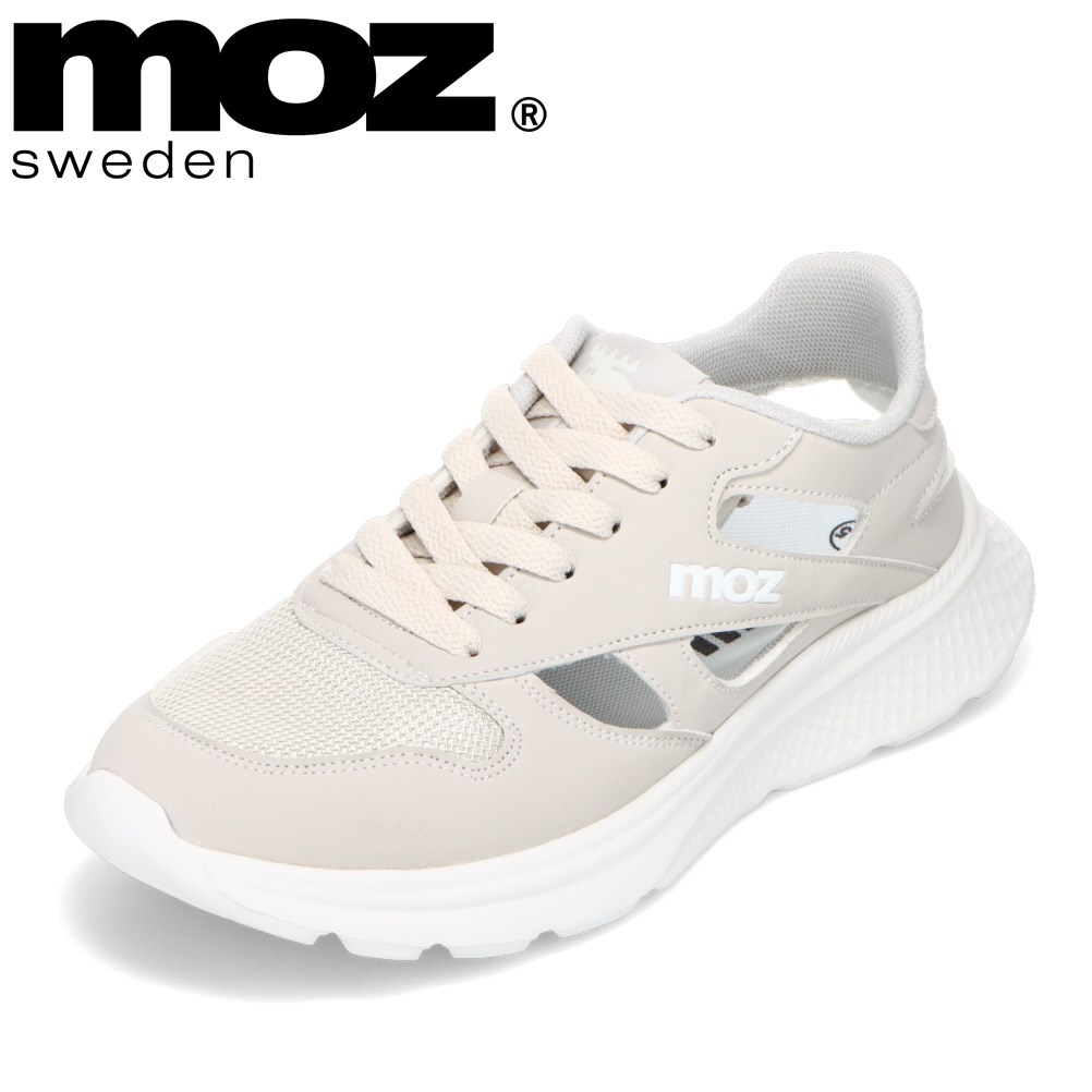 モズ スウェーデン MOZ sweden MOZ-6207 レディース靴 靴 シューズ 2E相当 ローカットスニーカー メッシュ 通気性 北欧 シンプル 人気 ブランド グレーベージュ TSRC