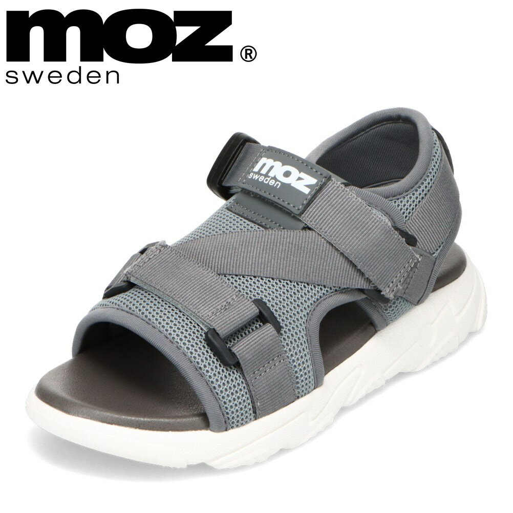 モズ スウェーデン MOZ sweden MOZ-820 キッズ靴 子供靴 靴 シューズ 2E相当 サンダル スポーツサンダル スポサン 子供靴 男の子 女の子 キッズサンダル 履きやすい アウトドア レジャー キャンプ おしゃれ グレー TSRC