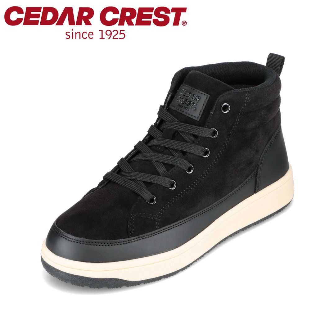 セダークレスト CEDAR CREST CC9711W レディース靴 靴 シューズ 2E相当 スニーカー 防水 防滑 雨 晴雨兼用 ミッドカット ハイカット スニーカー シンプル ブラック TSRC