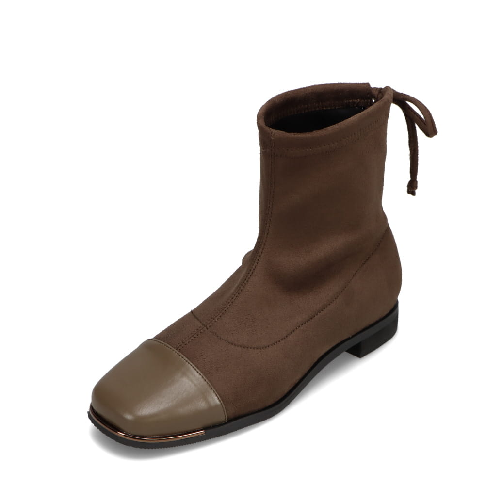 セピアブラッサム Sepia Blassam 1151 レディース靴 靴 シューズ 2E相当 ショート ブーツ スクエアトゥ ハンサム モード シンプル ブラウン×スエード TSRC