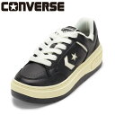 【25日まで毎日4H限定★P10倍】コンバース CONVERSE 34202171L レディース靴 靴 シューズ 2E スニーカー 軽量 厚底 WEAPON PLTS OX ウエポン レザー ローカットスニーカー 人気 ブランド ブラック TSRC