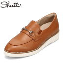 【全品P15倍!15日00:00~24H限定】シュッテ Shutte ST-171 レディース靴 靴 シューズ 3E ローファー パンプス カジュアル シューズ 軽量トラッド 厚底 金具 ビット EVA 滑り止め 防滑 シンプル キャメル TSRC