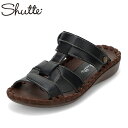 シュッテ Shutte ST-174 レディース靴 靴 シューズ 3E サンダル エスニック 夏 リゾート クッション性 編み込み シンプル ブラック TSRC