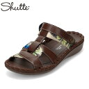 シュッテ Shutte ST-174 レディース靴 靴 シューズ 3E サンダル エスニック 夏 リゾート クッション性 編み込み シンプル ブラウン TSRC
