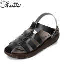 シュッテ Shutte ST-3038 レディース靴 靴 シューズ 2E サンダル リゾート グラディエーター ソフト 柔らかい 手染め 機能性 ブラック TSRC