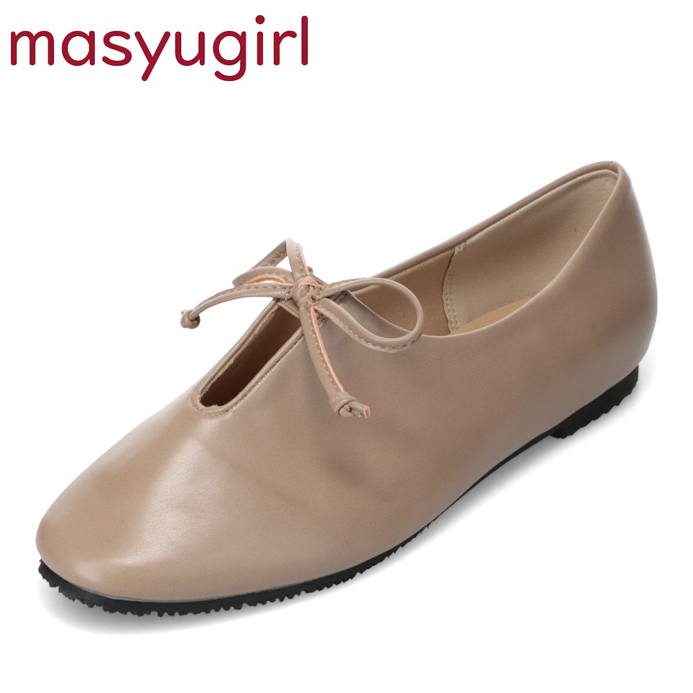 マシュガール masyugirl mg1030-4E レディース靴 靴 シューズ 4E相当 パンプス カジュアルシューズ 軽量 歩きやすい 疲れない 痛くない 柔らかい 高反発 屈曲性 リボン ライトオーク TSRC