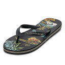 【全品P15倍!15日00:00~24H限定】クイックシルバー QUIKSILVER QSD251206 メンズ靴 靴 シューズ 3E ビーチ サンダル MOLOKAI ART 25 柔らかい 防滑 歩きやすい 夏 海 ビーチ プール 人気 ブランド ブラック TSRC