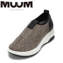 ムーム MUUM MU4101 レディース靴 靴 シューズ スニーカー スリッポン 厚底 ストレッチ ラインストーン ビジュー ラメ キラキラ グリッター ロー...