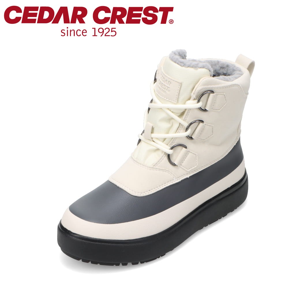 セダークレスト CEDAR CREST CC-9769W レディース靴 靴 シューズ 2E ブーツ 防水 防寒 ウィンター スノー シューズ 防滑 滑りにくい 中綿 雪 雨 グリップ シンプル ホワイト TSRC