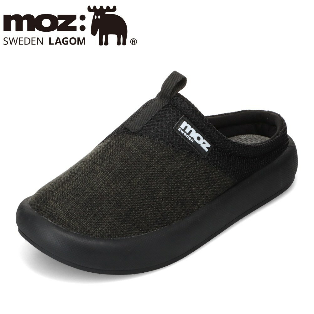 モズ スウェーデン MOZ sweden 5823 メンズ靴 靴 シューズ サンダル スリッパ ルームシューズ つっかけ サボ 軽量 通気性 メッシュ 蒸れにくい シンプル 人気 ブランド 北欧 ブラック TSRC