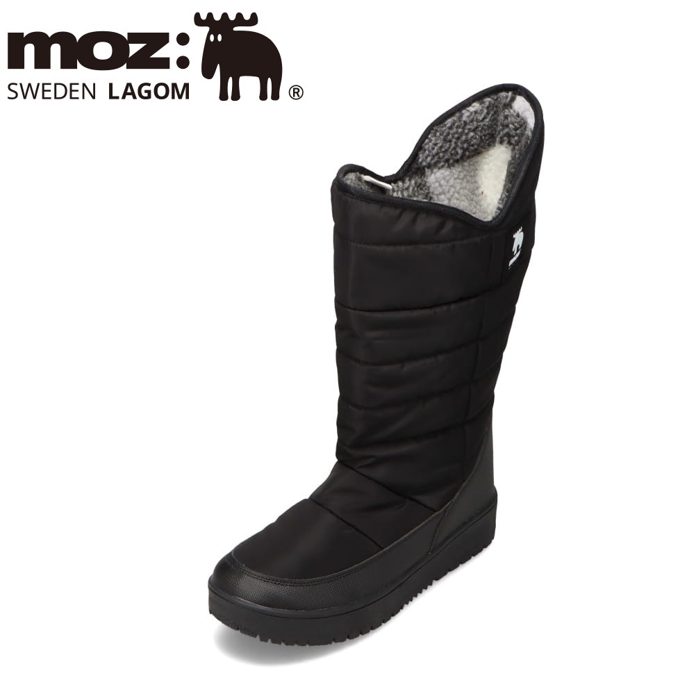 モズ スウェーデン MOZ sweden MOZ-7900 レディース靴 靴 シューズ 2E相当 ブーツ ダウン ロング キルティング 防水 防寒 防滑 滑りにくい 雪 雨 柔らかい ソフト 人気 ブランド 北欧 ブラック TSRC