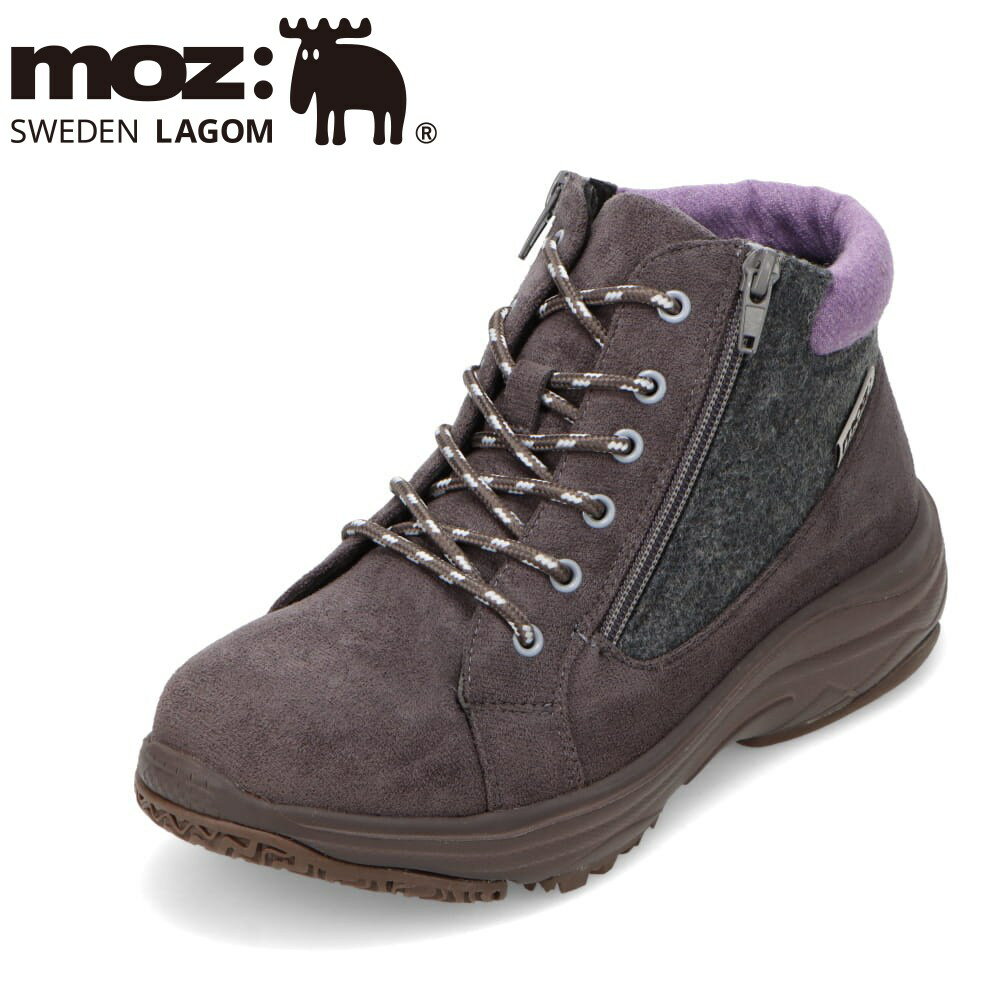 【全品P10倍！14日10:00〜62H限定】モズ スウェーデン MOZ sweden MOZ-590 レディース靴 靴 シューズ 2E相当 ブーツ カジュアル シューズ 防水 防寒 防滑 滑りにくい 雪 雨 可愛い オシャレ 人気 ブランド 北欧 グレー TSRCのサムネイル